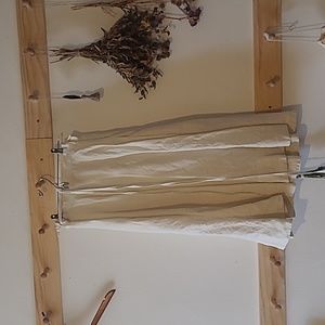 Son de Flor milky white linen wrap skirt